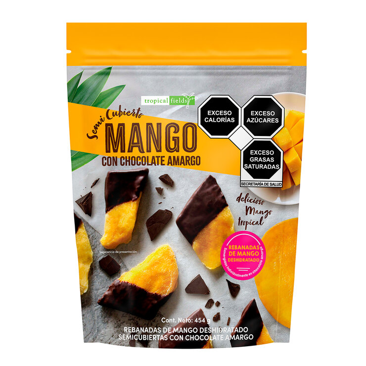 Semi Cubierto Mango Con Chocolate Amargo — Imagen 1 de 3