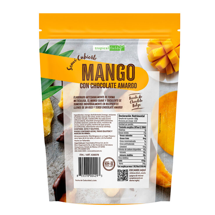Semi Cubierto Mango Con Chocolate Amargo — Imagen 2 de 3