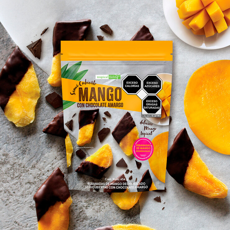 Semi Cubierto Mango Con Chocolate Amargo — Imagen 3 de 3