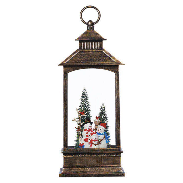 Farol Navideño con Luz LED Muñeco de Nieve  — Imagen 2 de 2
