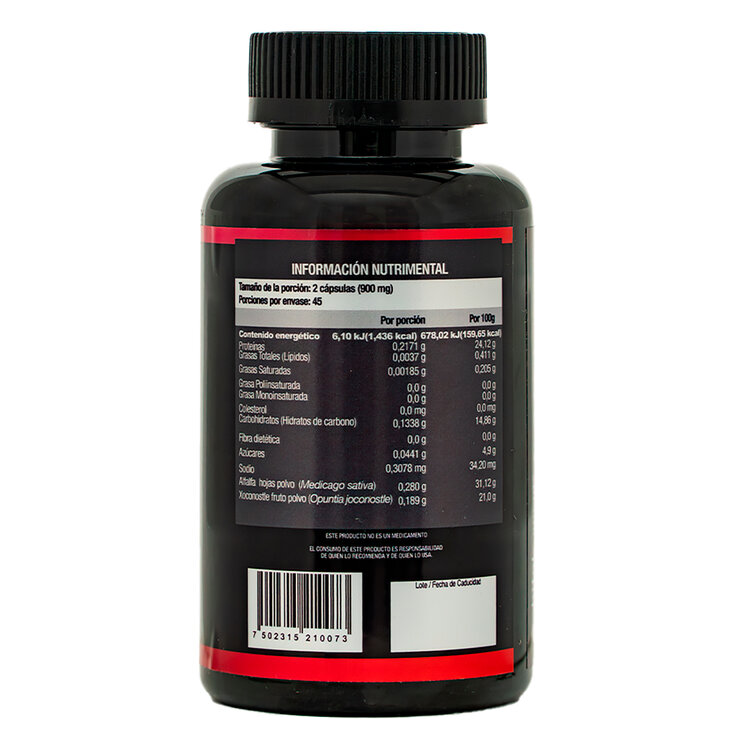Bitol Suplemento Alimenticio de Tuna Roja (Xoconostle) y Alfalfa 90 Capsulas — Imagen 3 de 3
