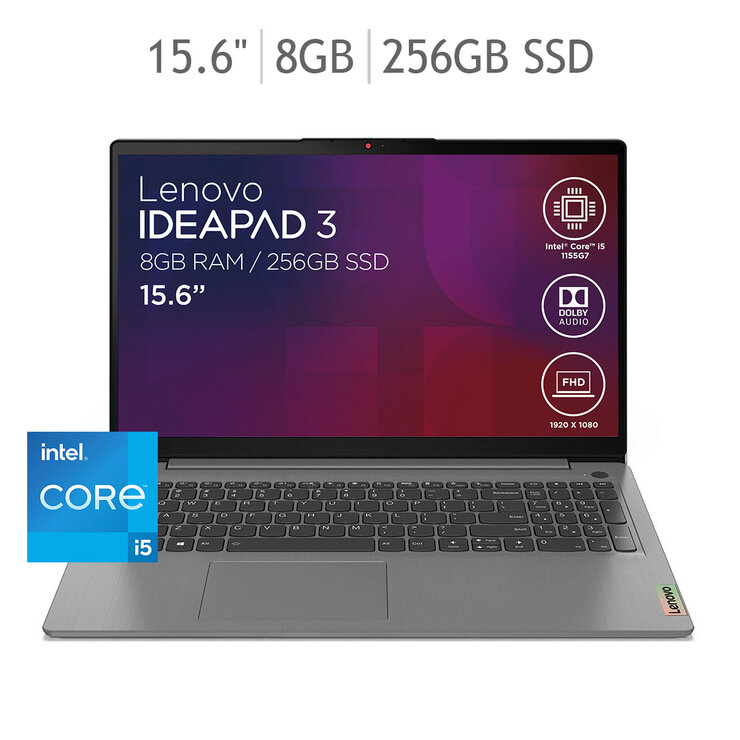 Lenovo IdeaPad 3 Laptop 15.6" Full HD Intel Core i5 8GB 256GB SSD — Imagen 1 de 4