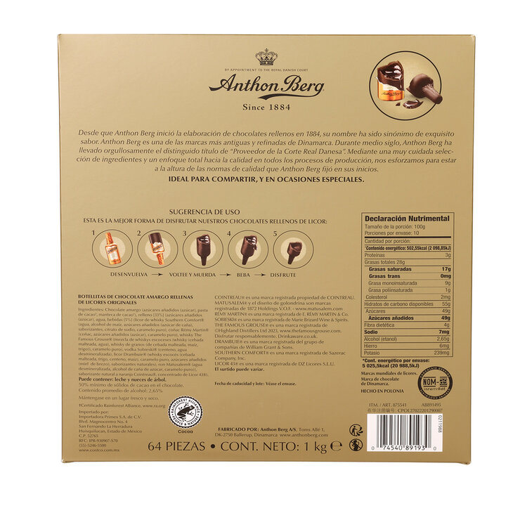 Anthon Berg Chocolates con Centro Líquido de licor 64 pzas — Imagen 3 de 3