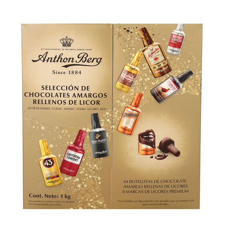 Anthon Berg Chocolates con Centro Líquido de licor 64 pzas — Imagen 1 de 3