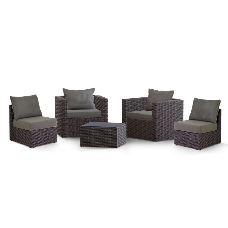 Transformer Table, Set de Patio Expandible para 4 Personas, Color Gris — Imagen 4 de 4