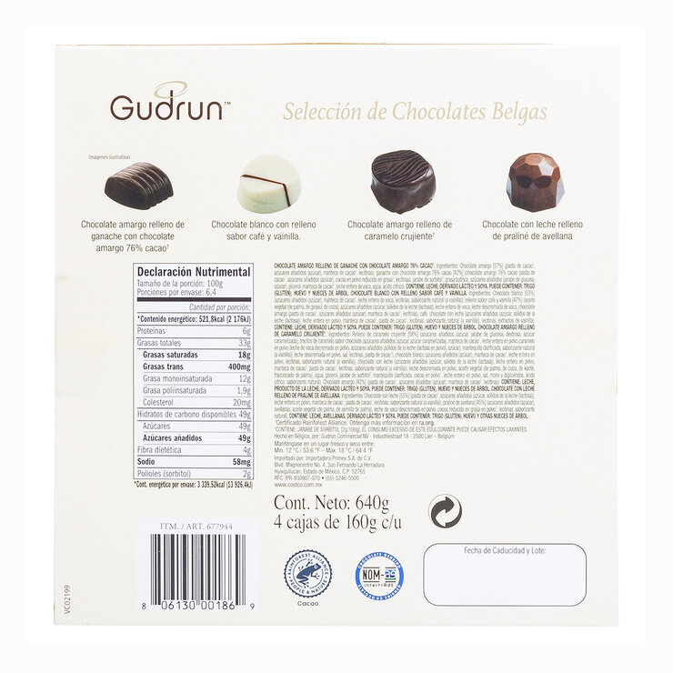 Gudrun Caja de Chocolates Belgas 640 g — Imagen 2 de 2