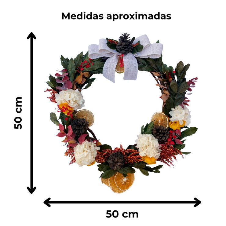 Mina'an, Corona de Flores y Follajes Preservados para Otoño — Imagen 3 de 4