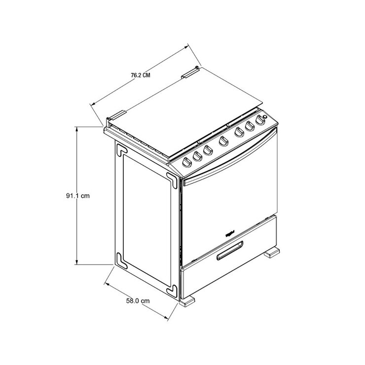 Whirlpool Estufa de gas con 6 quemadores 30" — Imagen 3 de 3
