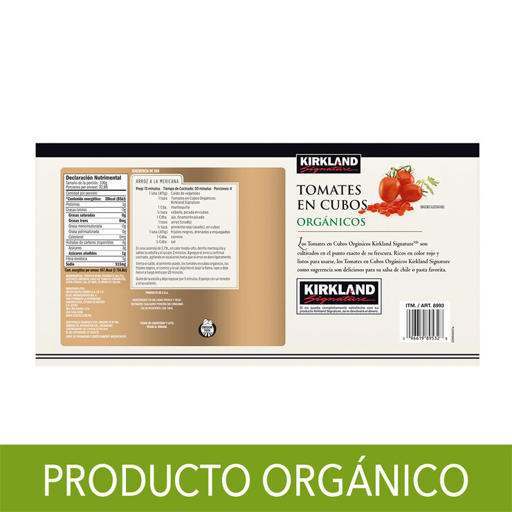 Kirkland Signature Tomates Orgánicos en cubos 8 pzas de 411 g — Imagen 4 de 4