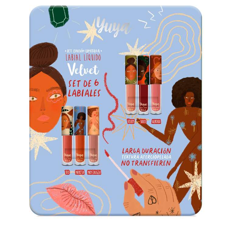 Yuya Mini Labiales Velvet 6 pzas — Imagen 1 de 4
