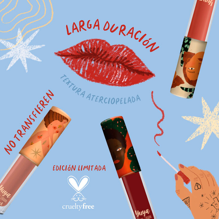 Yuya Mini Labiales Velvet 6 pzas — Imagen 3 de 4