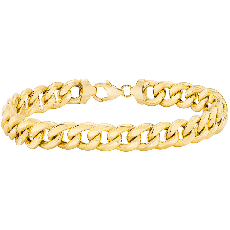 Pulsera para Caballero, 21.59cm, Oro Italiano Amarillo de 14K — Imagen 1 de 4