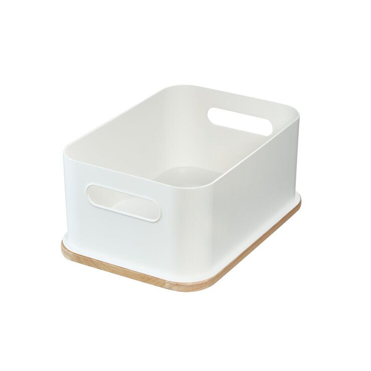 iDesign Juego de 3 Cajas Apilables con Tapa de Madera — Imagen 3 de 4