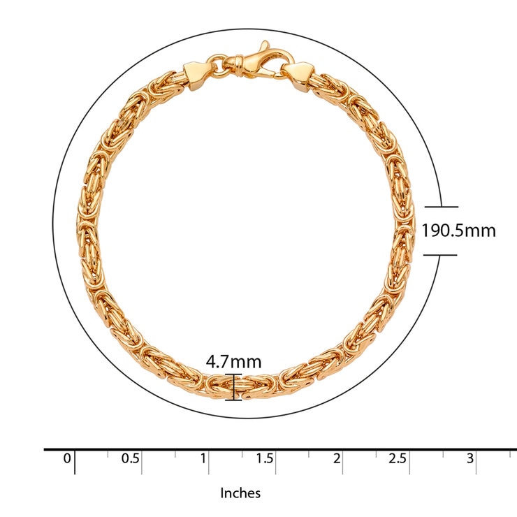 Pulsera, Oro Amarillo de 14K, 19cm — Imagen 3 de 4