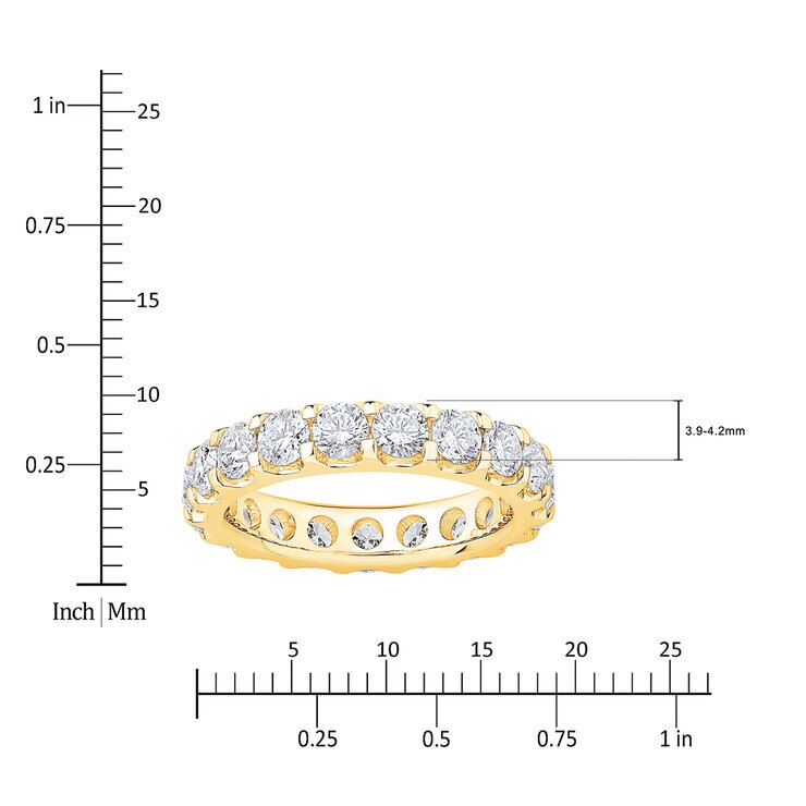 Anillo Eternidad de Diamantes 3.00ctw, Oro Amarillo de 18K — Imagen 3 de 4