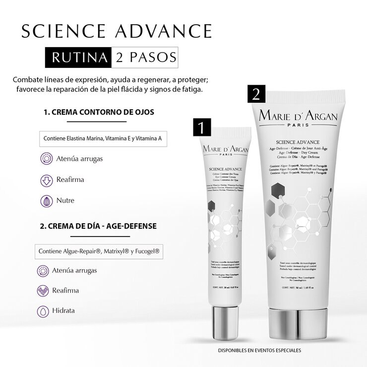 Marie D'Argan, Crema de Día + Contorno de Ojos Dermatológico Science Advance — Imagen 3 de 4