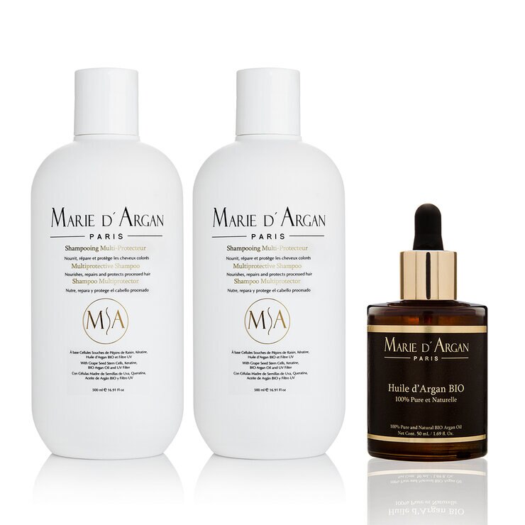 Marie D'Argan, 2 Shampoos Multi Protectores + Aceite de Argán — Imagen 1 de 3