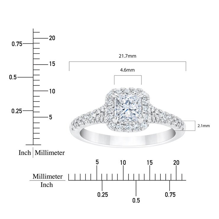 Anillo de Diamantes 1.0ctw, Oro Blanco de 14K — Imagen 4 de 4