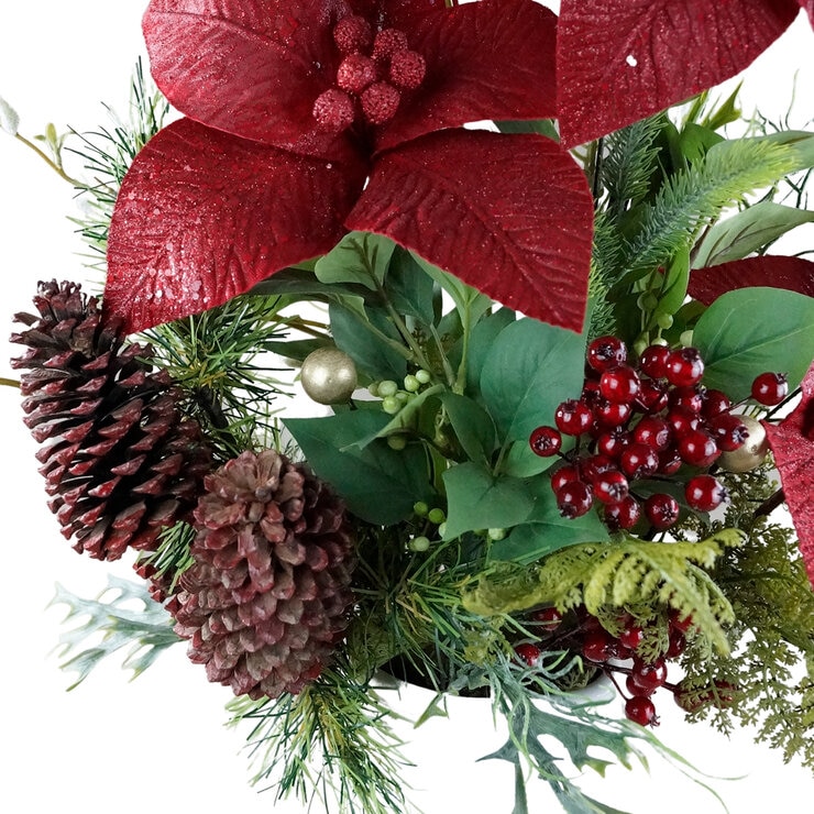 ETG, Arreglo Navideño con Nochebuenas, Piñas y Berries — Imagen 2 de 3