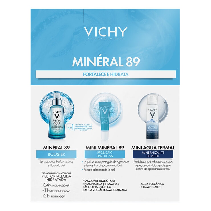 Kit Vichy Mineral 89 50ml, Crema 10ml y Agua Termal 50ml — Imagen 3 de 4