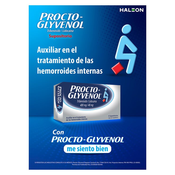 Procto-Glyvenol 3 cajas con 5 Supositorios c/u — Imagen 2 de 4