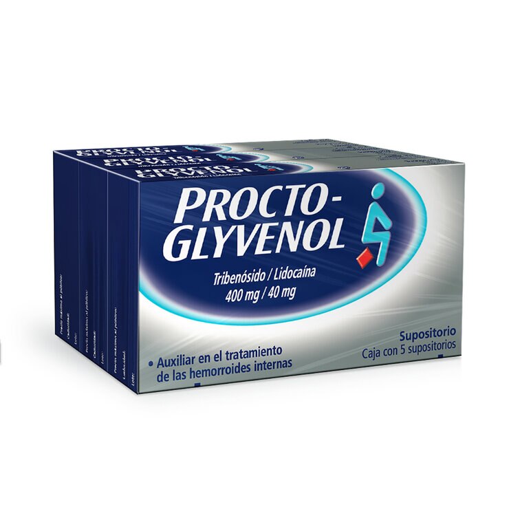 Procto-Glyvenol 3 cajas con 5 Supositorios c/u — Imagen 1 de 4