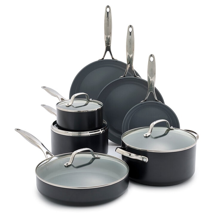 GreenPan Batería de Cocina de Aluminio Anodizado 11 Piezas — Imagen 2 de 2
