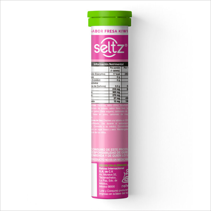Seltz Electrolitos 3 Tubos de 13 Tabletas Efervescentes c/u Sabor Fresa Kiwi — Imagen 3 de 4