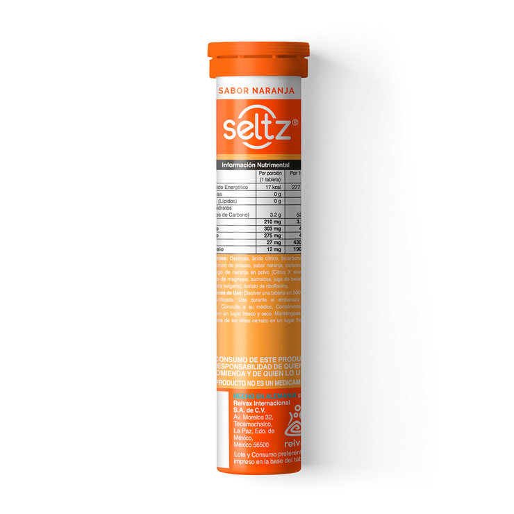 Seltz Eletrolitos 3 Tubos con 13 Tabletas Efervescentes c/u Sabor Naranja — Imagen 2 de 4