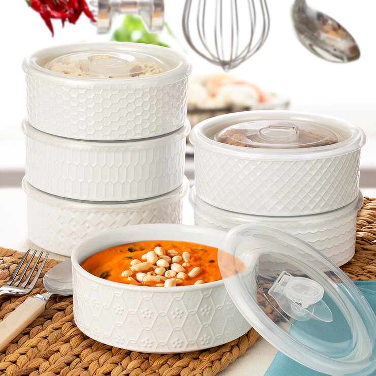 Signature Housewares Juego de 6 Recipientes con Tapas — Imagen 2 de 3