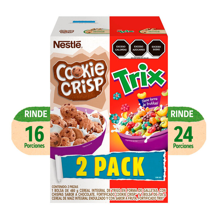Nestle Duopáck Cereal Cookie Crisp 480 g y Cereal Trix 720 g — Imagen 3 de 4