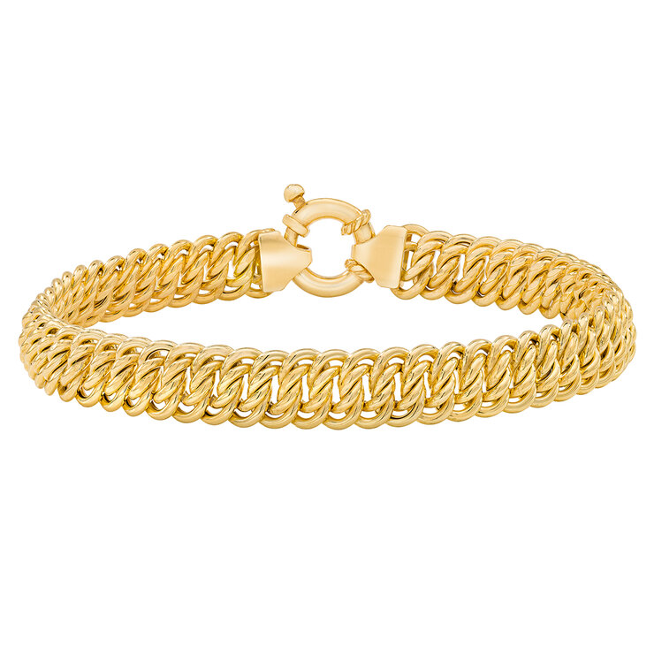 Pulsera, Oro Amarillo de 14K, 19cm — Imagen 1 de 4