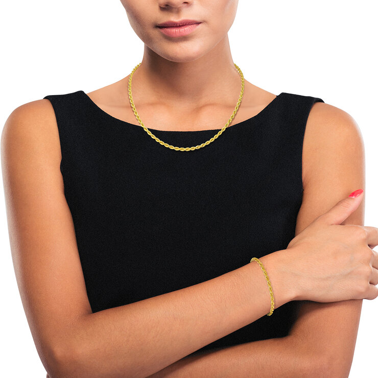 Pulsera para dama, Oro Amarillo de 14K de 19cm — Imagen 3 de 4