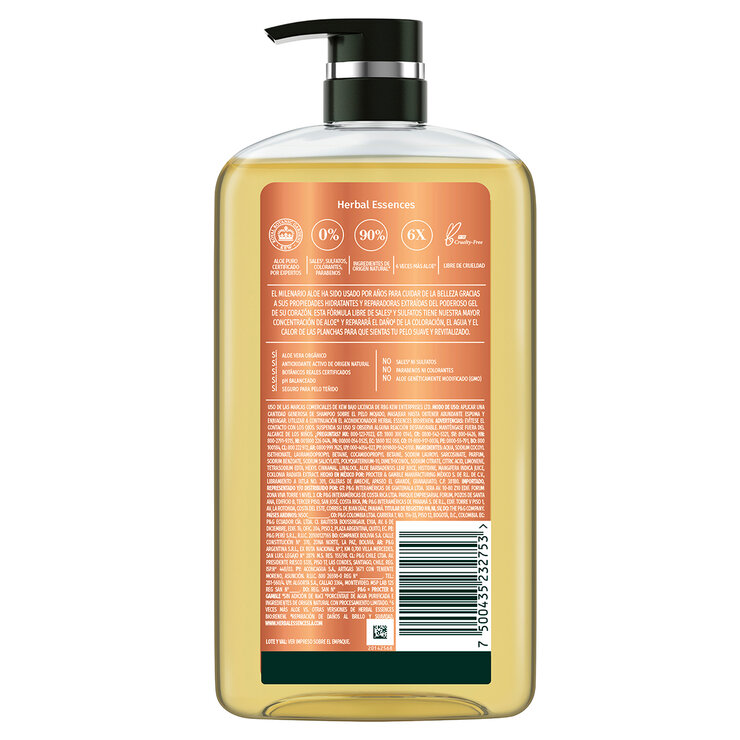 Herbal Essences Shampoo Bio:Renew Aloe & Mango Protege & Repara 865 ml — Imagen 3 de 4