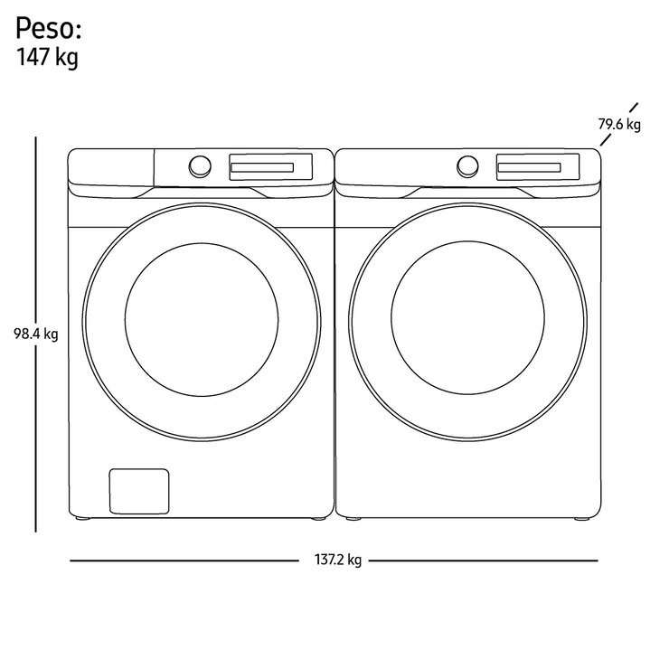 Samsung Centro de Lavado Gas/Eléctrico 22Kg / 24Kg con Pedestal — Imagen 3 de 4