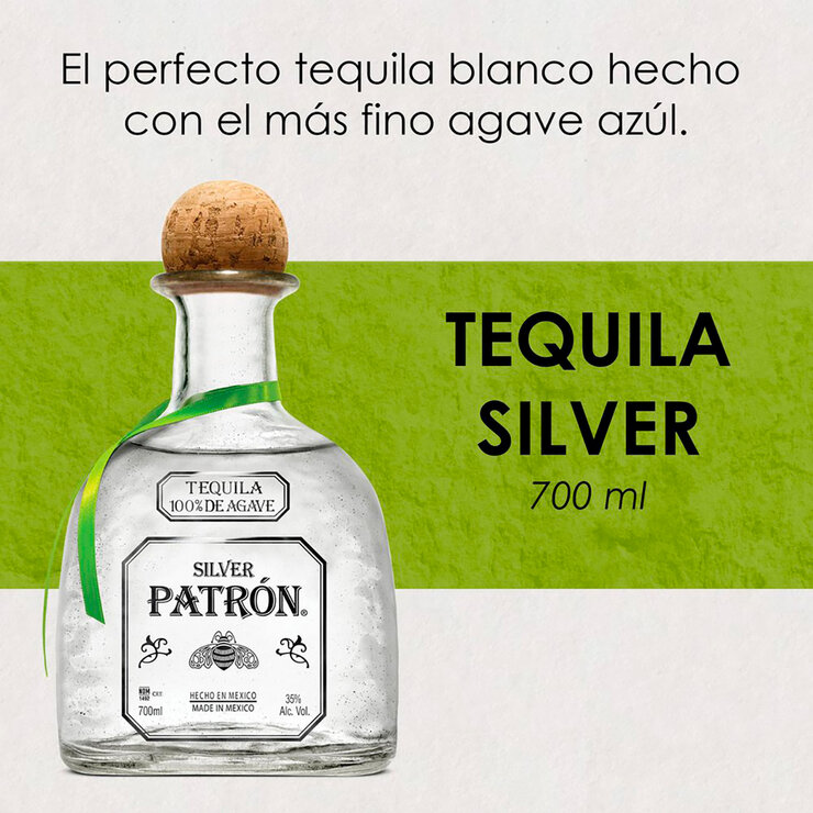 Tequila Patrón Silver 700 ml — Imagen 2 de 4