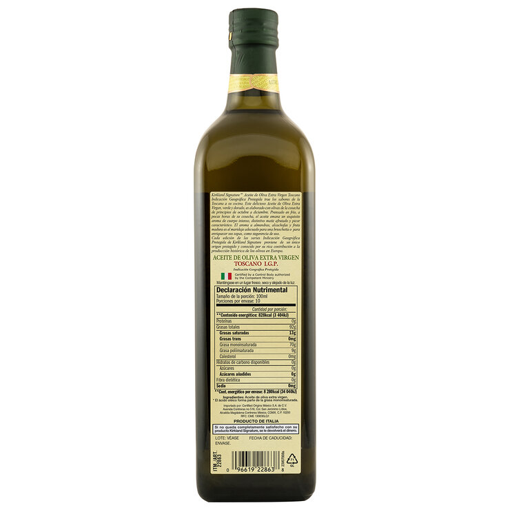 Kirkland Signature Aceite de Oliva Extra Virgen de Toscano 1 l — Imagen 3 de 4