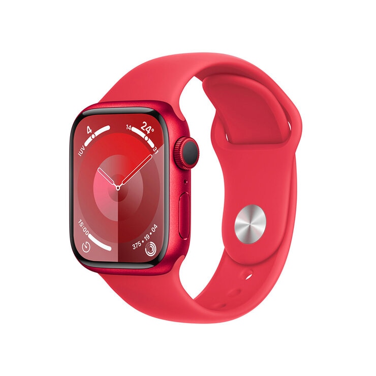 Apple Watch S9 (GPS) Caja de aluminio (PRODUCT)RED 41mm con correa deportiva (PRODUCT)RED — Imagen 1 de 4