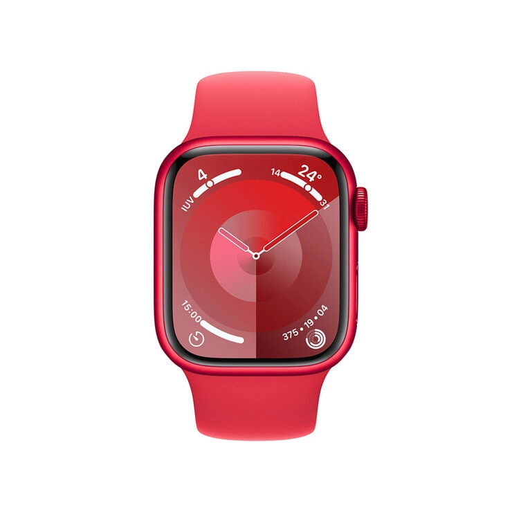 Apple Watch S9 (GPS) Caja de aluminio (PRODUCT)RED 41mm con correa deportiva (PRODUCT)RED — Imagen 2 de 4