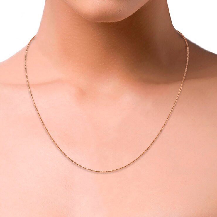 Collar, Oro Amarillo de 14K, 55.88cm — Imagen 4 de 4