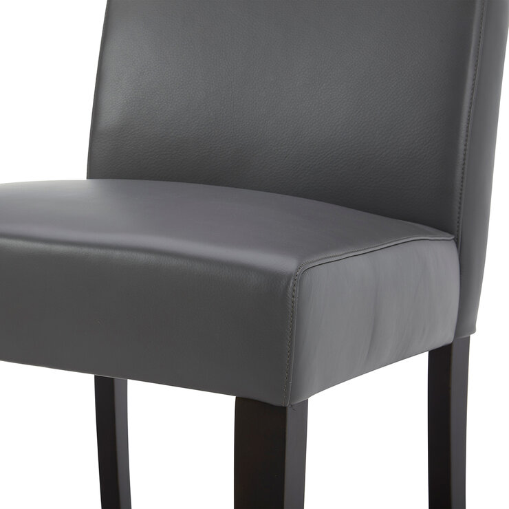 GilmanCreek, Paquete de 2 Sillas de Comedor de Piel Gris — Imagen 2 de 4