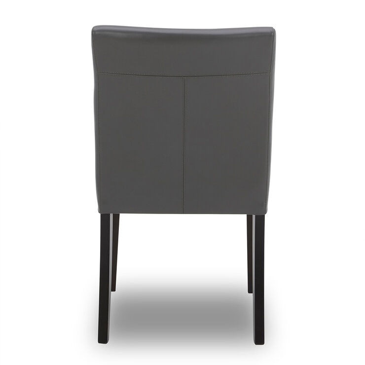 GilmanCreek, Paquete de 2 Sillas de Comedor de Piel Gris — Imagen 3 de 4