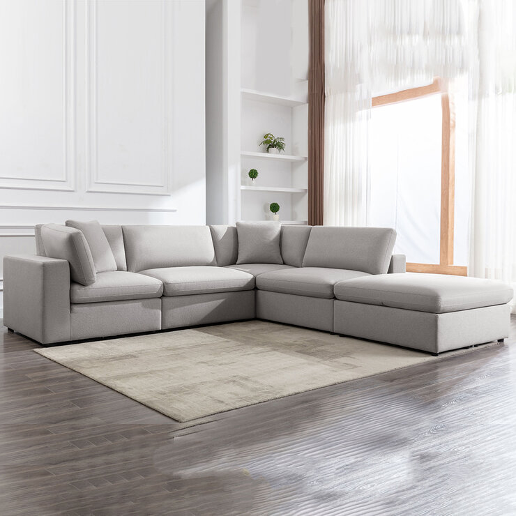 Urban Lounge, Sofá Seccional de Tela — Imagen 1 de 4