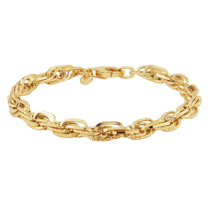 Pulsera, Oro Amarillo de 14K, 19cm — Imagen 1 de 4