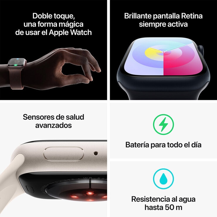 Apple Watch S9 (GPS) Caja de aluminio (PRODUCT)RED 45mm con correa deportiva (PRODUCT)RED — Imagen 3 de 4