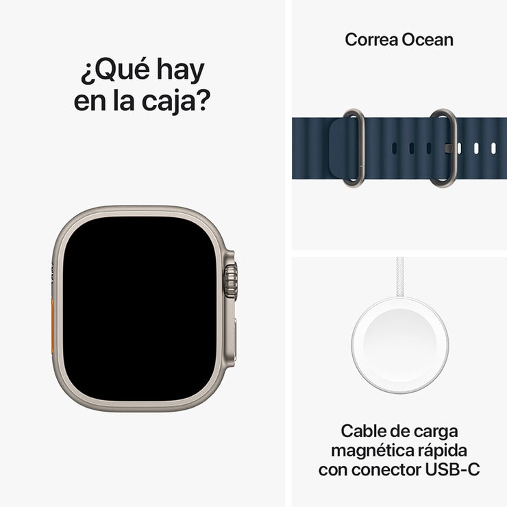 Apple Watch Ultra 2 (GPS + Cellular) Caja de titanio 49mm con Correa Ocean azul — Imagen 2 de 4