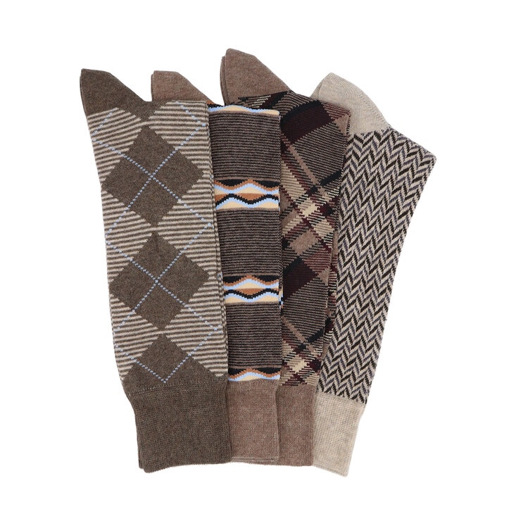 Lorenzo Uomo Calcetines de Vestir para Caballero 4 Pares Varios Colores — Imagen 1 de 3