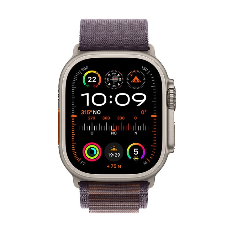 Apple Watch Ultra 2 (GPS + Cellular) Caja de titanio 49mm con Correa Alpine Índigo — Imagen 3 de 4