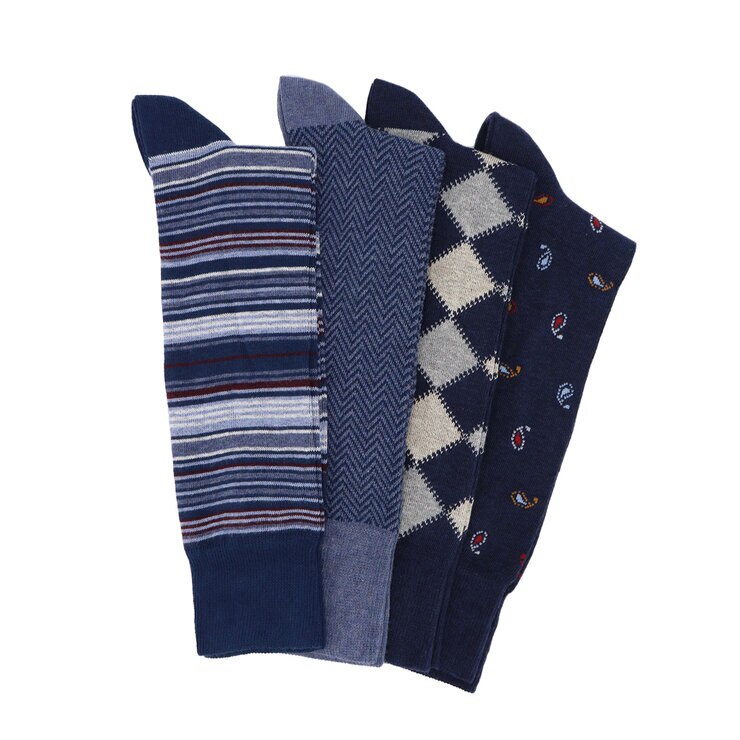 Lorenzo Uomo Calcetines de Vestir para Caballero 4 Pares Varios Colores — Imagen 3 de 3