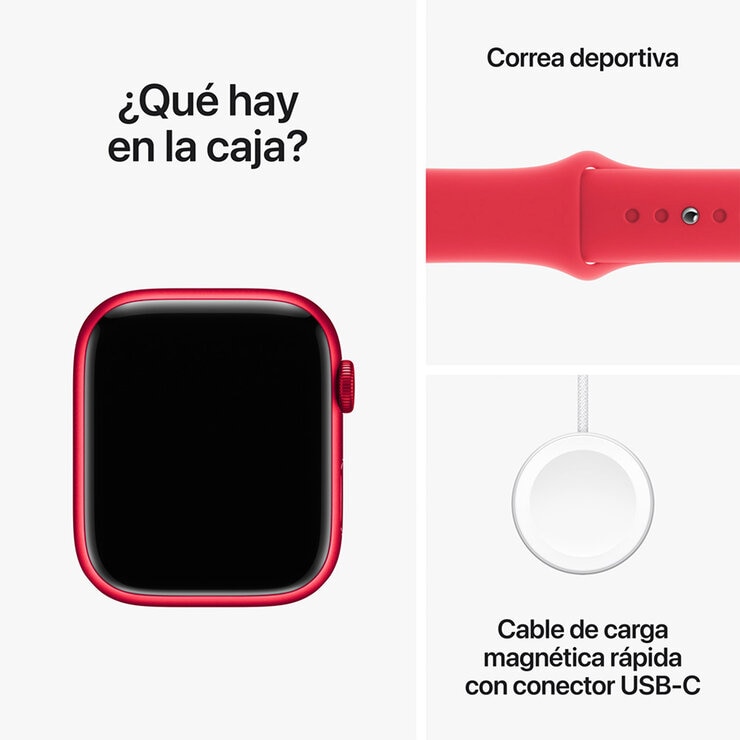 Apple Watch S9 (GPS) Caja de aluminio (PRODUCT)RED 45mm con correa deportiva (PRODUCT)RED — Imagen 4 de 4